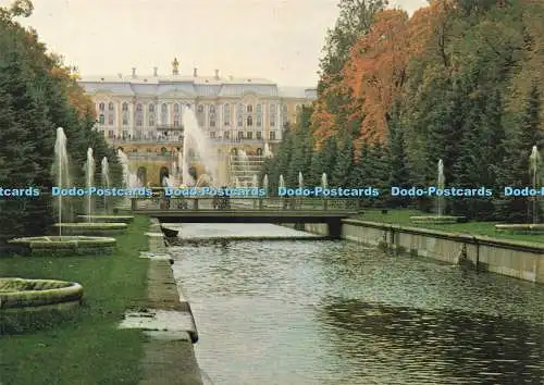 D234020 Petrodvorets Der Große Palast Aurora Kunstverlag UdSSR J Braunstein
