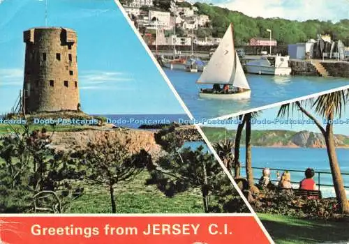 D232735 Grüße aus Jersey C I St Aubin Harbour St Brelades Bay AP Publicat