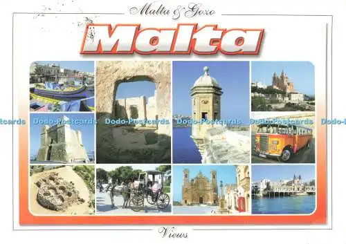 D238622 Malta Malta und Gozo Ansichten Malteser Bus Perfecta Werbung Multi View