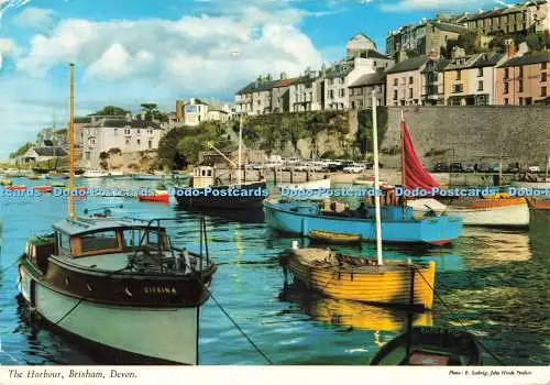 D232740 Devon Brixham The Harbour John Hinde Ltd E Ludwig 1980