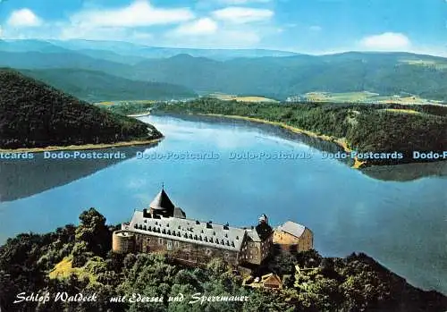 D229422 Schloss Waldeck mit Edersee und Sperrmauer Cramers Kunstanstalt KG