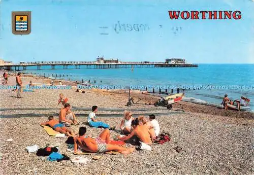 D234150 Worthing The Beach Fisa 1989