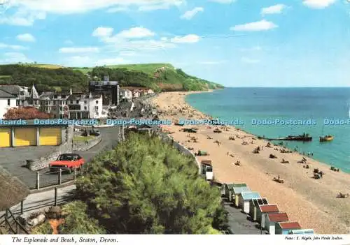 D234165 Devon Seaton The Esplanade and Beach John Hinde Ltd E Nagele 1984