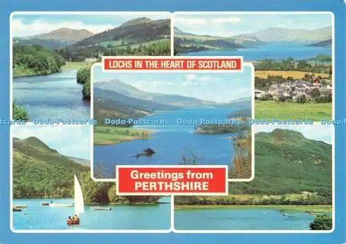 D236438 Grüße aus den Perthshire Lochs im Herzen Schottlands E T W Dennis Mu