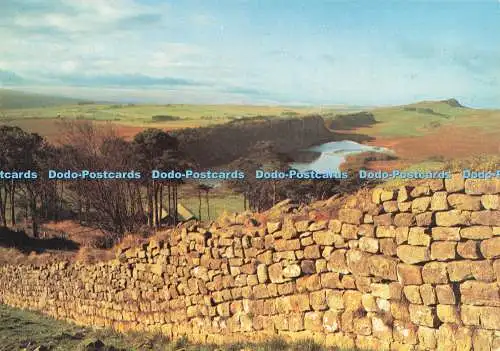 D229542 Northumberland Die römische Mauer mit Blick von der römischen Mauer auf Hotbank Tow