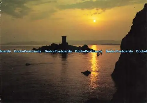 D232868 Le Dramont Coucher de Soleil sur l Ile d Or Azur Riviera 1987