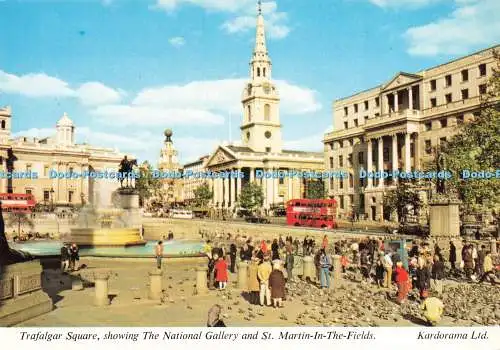 D238758 Trafalgar Square zeigt die National Gallery und St Martin auf dem Feld