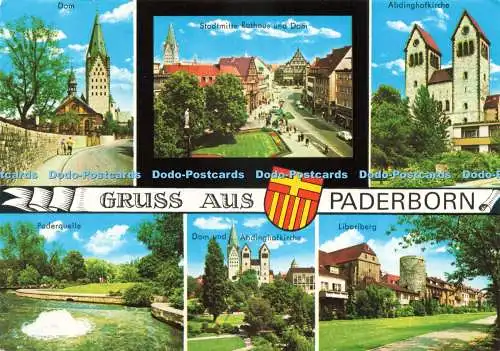 D232934 Gruss aus Paderborn Dom Paderquelle Liboriberg Color Foto Multi View
