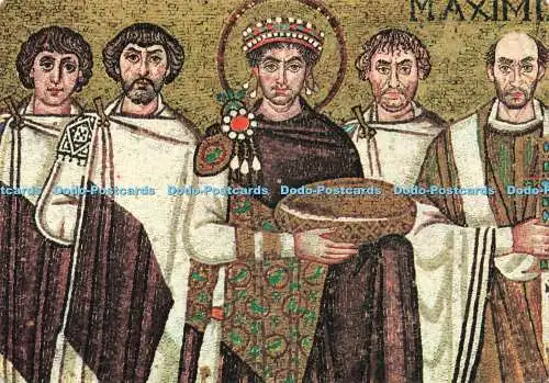 D238822 Ravenna S Vitale Kaiser Justinian mit Ritenue A Longo