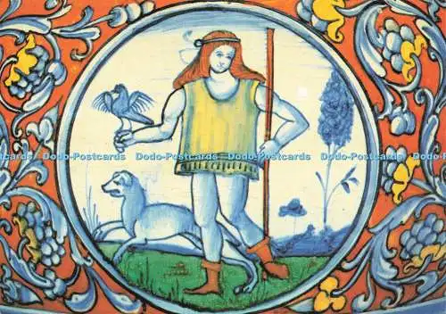 D229656 Maiolica Jar Hunting Scene c 1490 British Museum P J Graphics Limited Pe