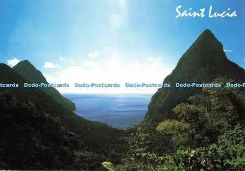 D233010 Saint Lucia The Pitons near the Town of Soufrière Andre Exbrayat 1992