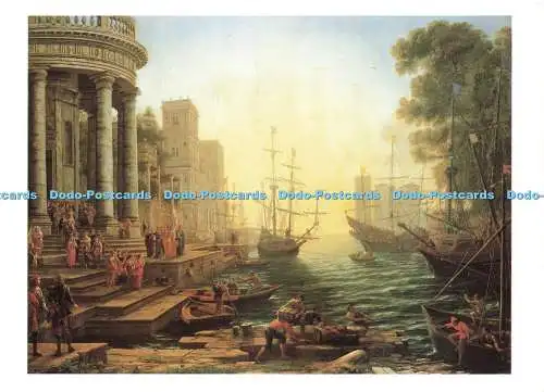 D234354 Seehafen mit der Einschiffung der Heiligen Ursula Nationalgalerie Karte Nr 16