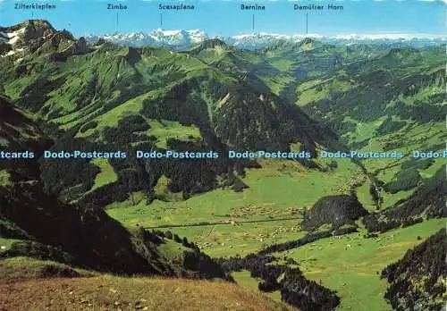 D233038 Vorarlberg Bregenzerwald Blick vom Didamskopf auf au und Damulsertal BH