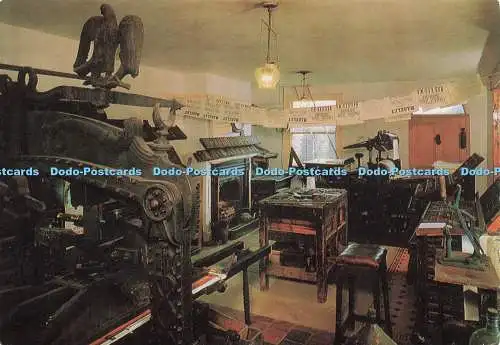 D238924 Blists Hill Freilichtmuseum Innenraum der Druckerei Ironbridge Gor