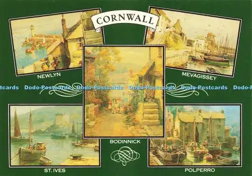 D233071 Cornwall Polperro Bodinnick St Ives J Salmon Ltd Aquarell mehrere Ansichten