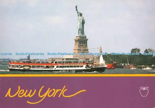 D233094 New York Freiheitsstatue Apple Prints Manhattan Post Card Pub Co Bart