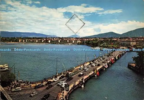 D238993 Geneve Pont du Mont Blanc et Rade Kruger 1952