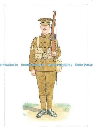 D236694 Sergeant S Johnson The Leeds Rifles Series No 8 Simba Print W R Younghus