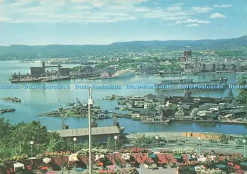 D229795 Oslo Norwegen Der 19 5 Meilen lange Hafen von Oslo von Ekeberg Mit aus gesehen