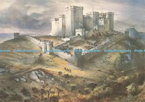 D229802 Carreg Cennen Castle Dyfed Colour Print Limited Crown Alan Sorrell 1970