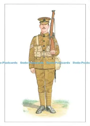 D236709 Sergeant S Johnson The Leeds Rifles Series No 8 Simba Print W R Younghus