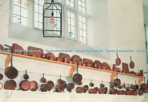 D234448 Hatfield House alte Kupferpfannen in der georgianischen Küche ABC Historic Publ