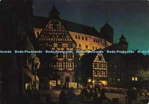D234471 Nürnberg Dürer Platz mit Burg Bild Druck und Verlag GmbH 1982
