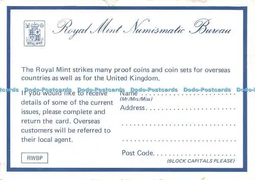 D229833 Royal Mint Numismatic Bureau Mid Glamorgan