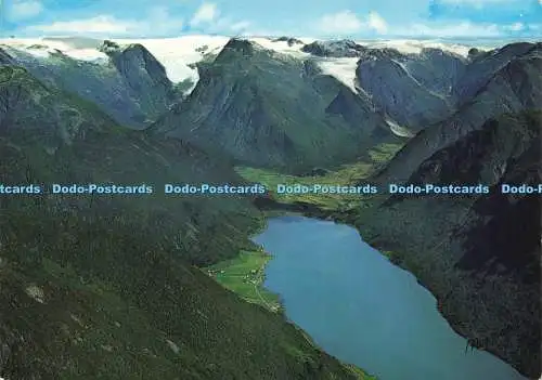 D229870 Norwegen Blick auf Fjaerland Sognefjord Richtung Jostedal Gletscher Normann