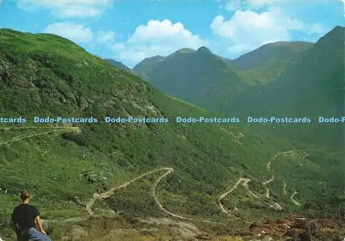 D229872 Norwegen Die Gaulhaarnadel biegt sich auf der Leon Balestrand Straße Normann