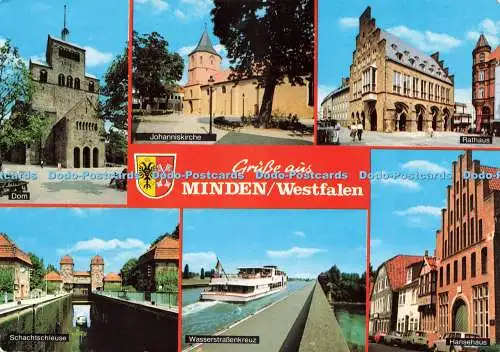 D239112 Grusse aus Minden Westfalen Dom Schoning Gebrüder Schmidt Multi View