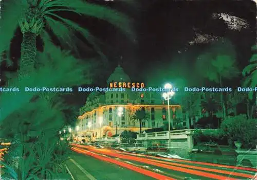 D233231 Nice Vue de Nuit de l Hotel Negresco Gilletta 1982