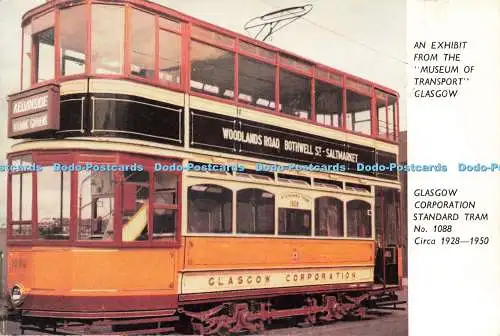 D239143 Glasgow Corporation Standard Tram No 1088 An Exhibit From the Museum of
