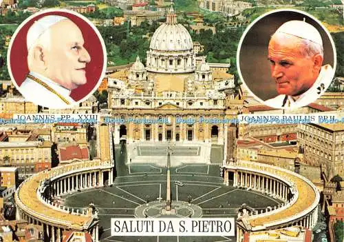 D229946 Saluti da S Pietro Joannes PP XXIII Joannes Paulus PP II MA PI R Kodak E