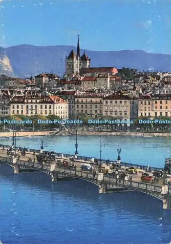 D234616 Geneve Pont Du Mont Blanc Et Les Tours De St Pierre Jaeger