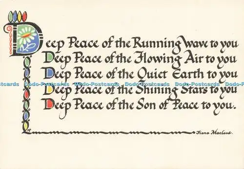 D230002 Deep Peace of the Running Wave to You Offset Litho Geo Stewart and Co Lt