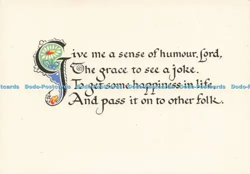 D230003 Gib mir einen Sinn für Humor Lord Offset Litho Geo Stewart and Co Ltd Nora