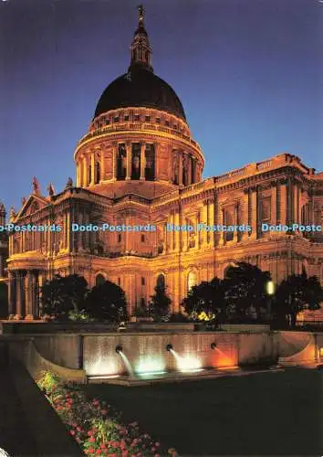 D234663 London St Paul Cathedral Floodlit Charles Skilton and Fry