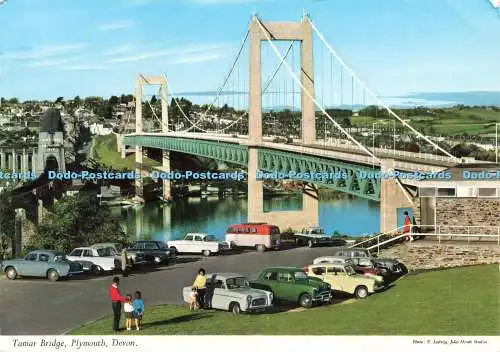 D230011 Devon Plymouth Tamar Bridge John Hinde Ltd E Ludwig 1974