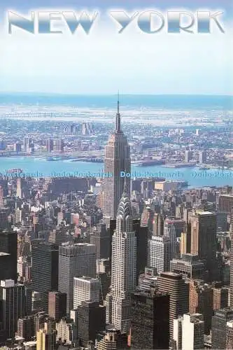 D234671 New York Empire State Building mit Chrysler Building im Vordergrund City
