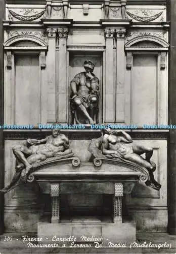 D239231 Firenze Cappelle Medicee Monumento a Lorenzo De Medici Michelangelo Casa