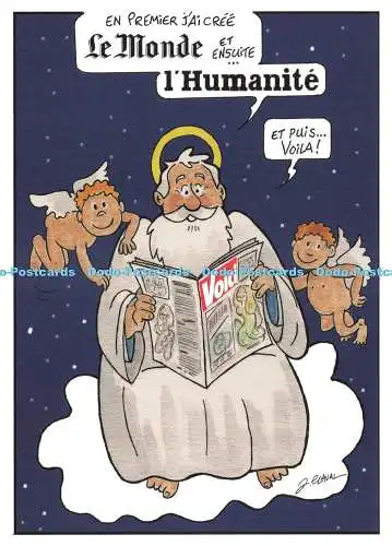 D234676 Le Premier Jour Dieu Crea Jean Claval Cartes Postales Magazin