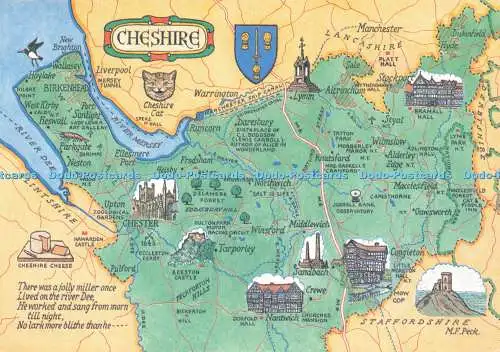 D230053 Cheshire Map J Salmon Ltd Cameracolour M F Peck