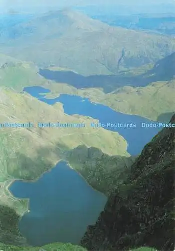 D239282 Snowdon Blick vom Gipfel von Wales und England höchsten Berg J Art