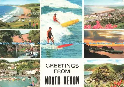 D230121 Grüße aus North Devon Ilfracombe Woolacombe Westward Ho John Hinde