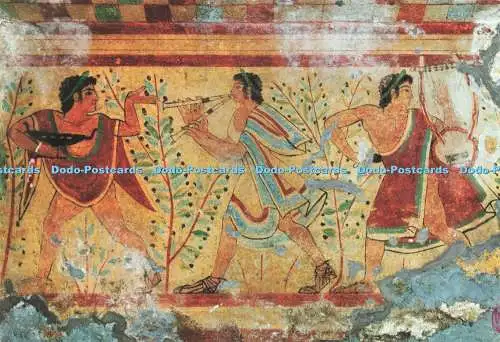 D230137 Tarquinia Necropoli Leoparden Grabmusiker und Tänzer erste Hälfte des