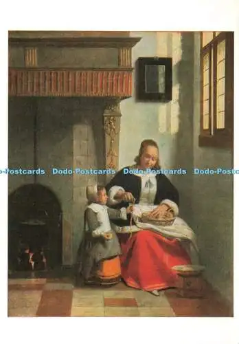 D239447 The Wallace Collection A Woman Peeling Apples Pieter De Hooch Graphic Ar