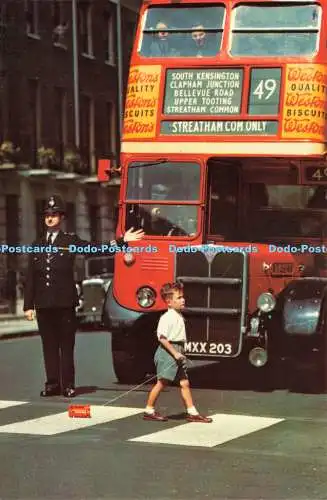 D239481 Londoner Polizist im Point-Dienst die fotografische Grußkarte Natural Co