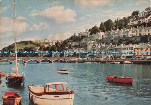 D230300 Cornwall The Looe River and West Looe Valentine and Sons Ltd englisches Bild
