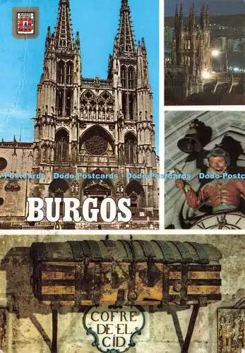 D239528 Burgos Catedral Vista Nocturna Fisa I G Escudo de Oro Subirats Casanovas